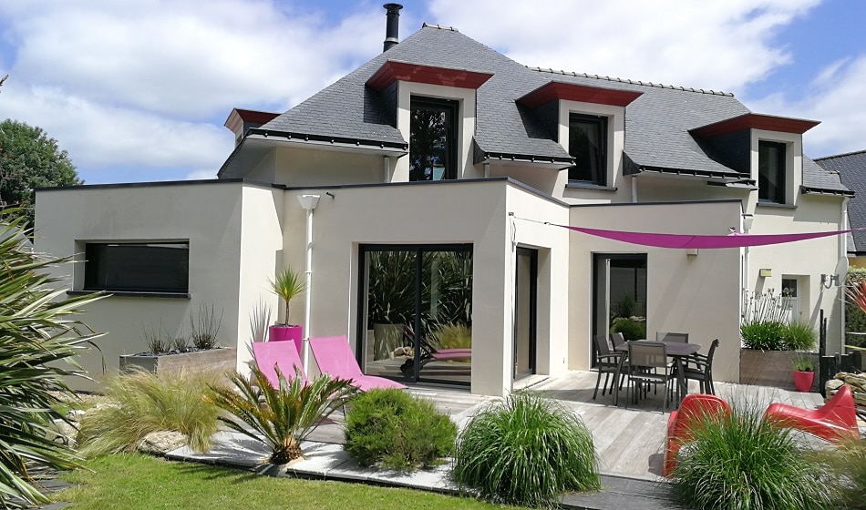 vue exterieur maison contemporaine
